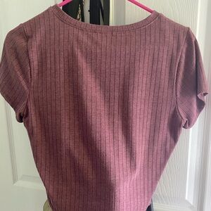 Purple crop top tee